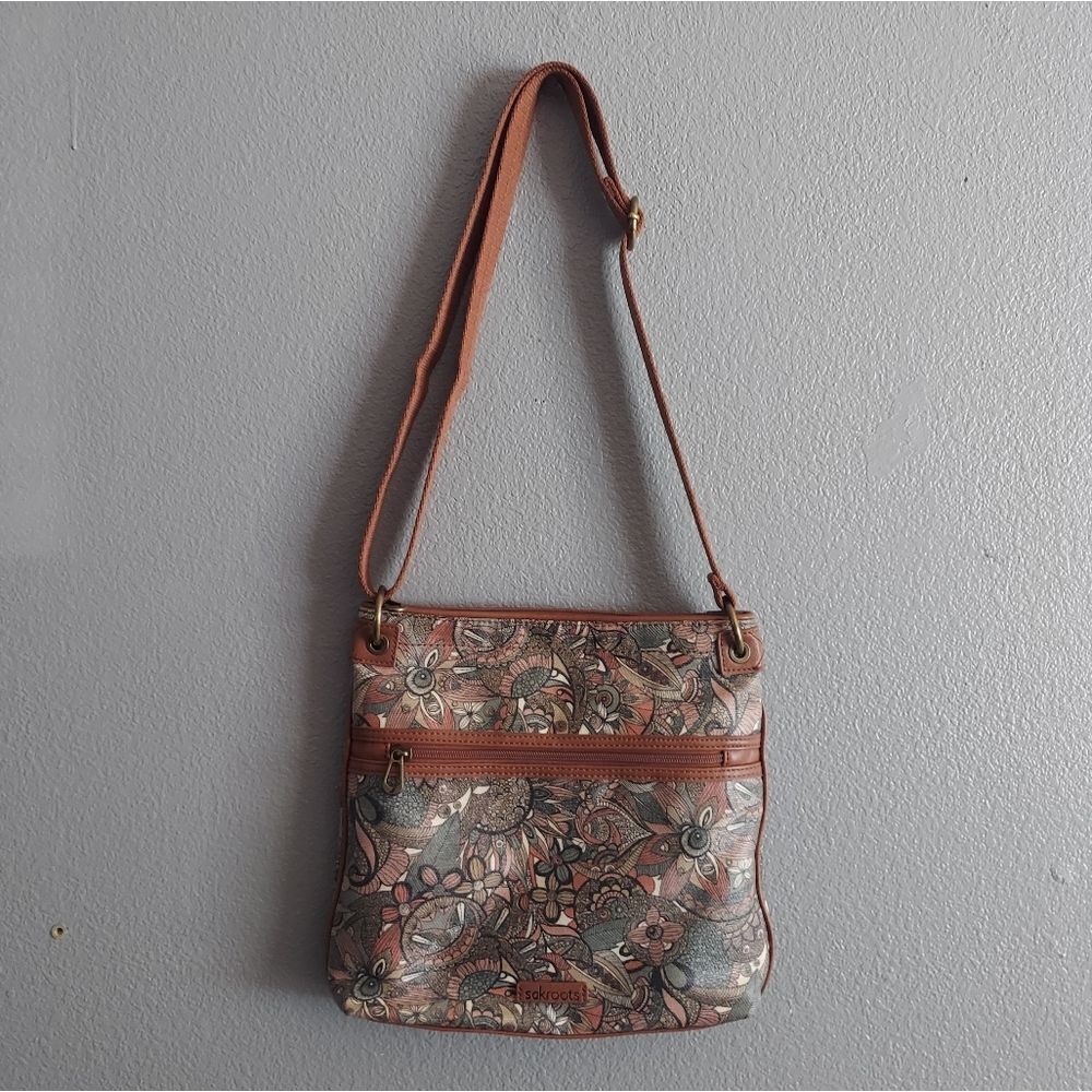 Sakroots Flat Crossbdy Bag, Sienna Spirit Desert